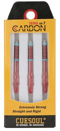 CUESOUL TERO AK7 Carbon Dartwellen/Stamm integrierte Feder-Teleskope,Set von 3 PCs