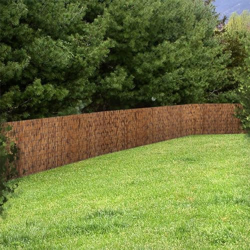 MMleYN Carbonisation Naturel Tapis De Roseaux Tissés Plage De Hauteur De 70 À 140cm, Plage De Largeur De 3 À 10 M Clôture En Bambou Brise Vue Jardin Pour Diviseur De Clôture De Jardin D'arrière-cour (