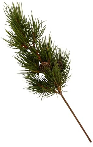 NETPROSHOP Großer Pinienzweig mit kleinen Zapfen Länge ca. 48 cm cm künstlicher Zweig