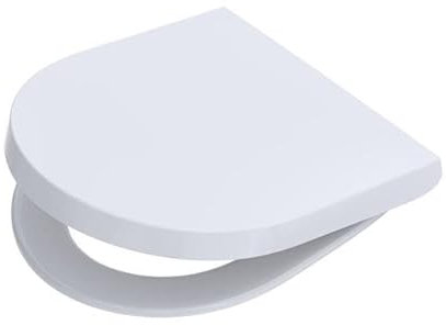 WC Sitz mit Deckel Design 3.0 mit Absenkautomatik passend FÜR FORMAT | Farbe weiß | abnehmbar | Befestigung von oben | Toilettendeckel | WC-Brille | Toilettenbrille | Klodeckel