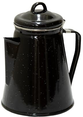 Stansport emalj perkolator kaffekanna 8 koppar – svart