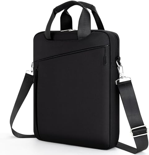 MicaYoung 13-14 Zoll Laptoptasche Hülle Schultergurt Tragetasche Laptop Case Kompatibel mit Notebook MacBook Pro 14 Zoll M1 M2 M3 13 MacBook Pro Air, Schwarz