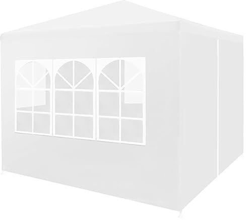 Rasen & Garten, Outdoor-Wohnen, Außenstrukturen, Vordächer & Pavillons, Partyzelt, 3 x 3 m, Weiß