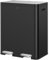 EKO Edison Dual Kitchen Bin for Recycling and Trash, 2x30 Litre Rubbish Bin with Dual Removable Inner Liners, Independent Lids and Pedals, Matte Black Stainless Steel