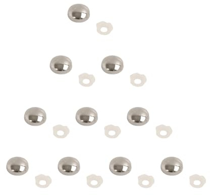 Chrome Screw Caps Cover 15mm Plastic Dome Screw Covers for 6g & 8g Fixing Screws Covers Compatible with 3.5mm-4mm Screw Size Pack of 10