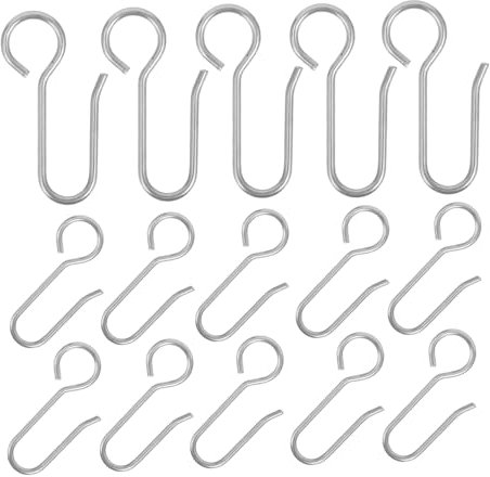GOOHOCHY 120 Pezzi Ganci Filo Metallico per Binari Tende Ganci Tende per Finestre Forniture Leggere E Durevoli