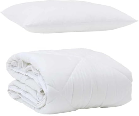 vidaXL Edredón con Almohada con Almohada 2 pcs Microfibra, Colección de Dormitorio Moderno, Juego de Ropa de Cama Rectangular de Microfibra, Duvet y Almohada, Confort para Dormir, Esenciales Textiles