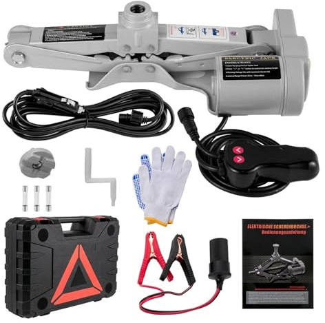3 Ton Electric Car Jack Lifting Set DC 12V Car Scissor Floor Jack Kit Impact Wrench Air Pump SUV Auto Car Repair Tools Easy To Use(Jack-NO Pump Wrench)