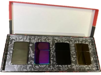 4pcs Oil Lighters, Refillable Lighter for Cigarettes, Cigars, Candles, BBQ, Camping, Comes in a Box