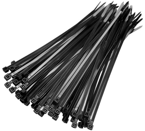 Cable Ties Heavy Duty - 50Pack 450mm (17.71 inch) Black Cable Ties, Zip Ties Heavy Duty Self-Locking Tie Wraps for Industrial, Workshop, Garden & Home - Reusable Cable Ties for Wires & Bundling ﻿