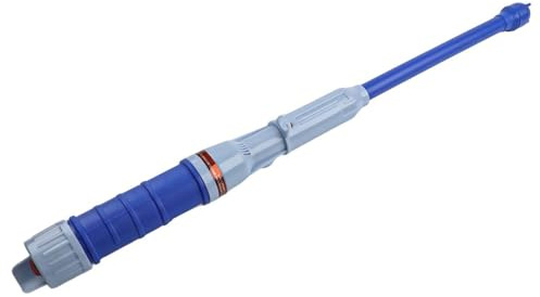FUANA Pompa elettrica portatile per trasferimento di liquidi per acqua, gas, olio, pompa a sifone alimentata a batteria, per acquario, barca, garage, tubo da 55 cm, serratura blu/rossa