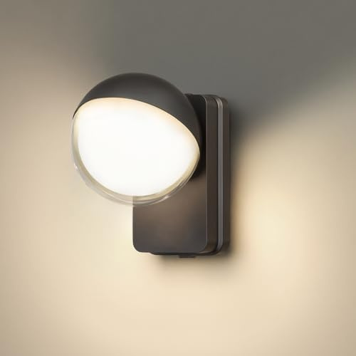 LED Wandleuchte Aussen - Modern Außenlampe Wand 18W 3000K Aussenlamp Wand 350°schwenkbar Schwarz Wandlampe, IP65 Wasserdicht Außenwandleuchte Hauswand für Garage Garten Terrasse(Nicht Bewegungsmelder)