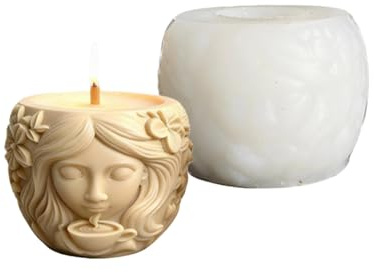 Stampo in silicone per resina di cemento dettagliato in rilievo portapenne contenitore di stoccaggio gioielli regalo creativo ragazza fioriera cemento stampo per calcestruzzo