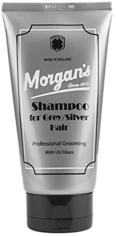 Morgan's Pomade Shampooing pour Cheveux Gris et Argentés, Enrichi en Huile de Jojoba, Éclaircit les Cheveux et Neutralise les Tons Jaunes, avec Filtres UV 150ml