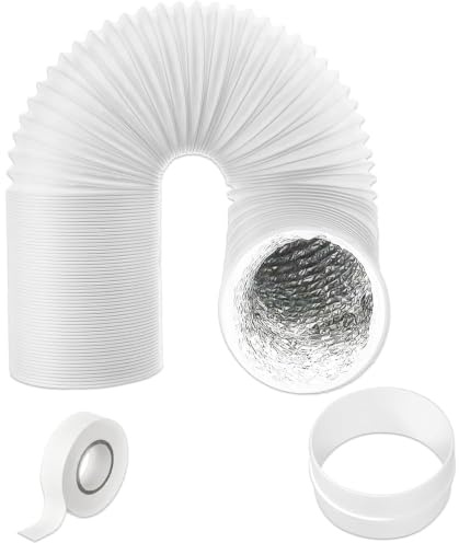SPARES2GO Hose Duct Extension Kit for Delonghi Air Conditioner (3m, 5) | Aluminium Foil Insulated PVC Alu Pipe
