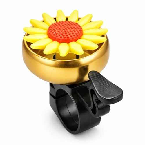 Campanello per bicicletta, chiaro suono campanello Bike Bell Flower Decor Carino per gli amanti della bici(rosso)