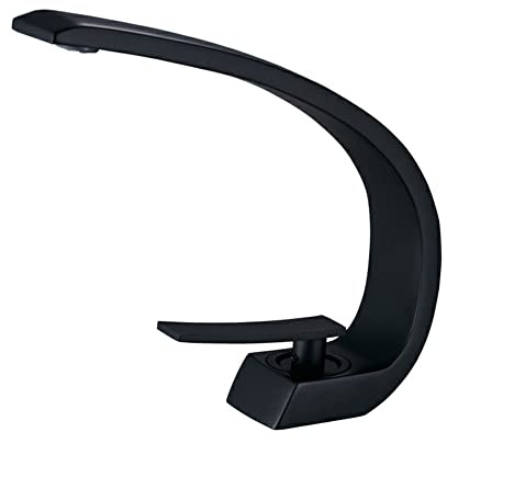 Robinet Lavabo Robinet Salle De Bain, Moderne Design Élégant Laiton Mitigeur Lavabo Eau Chaude Et Froide Disponible, Valve En Céramique, Noir