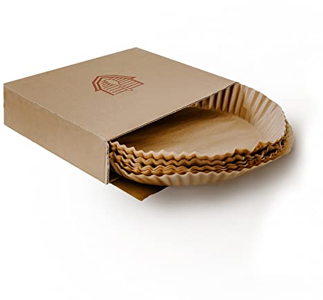 BakeBarn Parchment Paper for Pie Weights and Pans, Plastic Free Packaging, Pre Formed fit 8,9,10 Inch Dish, Natural Unbleached Food Grade Non-Stick Liners, High Heat Safe, Designed in USA, 50 Sheets