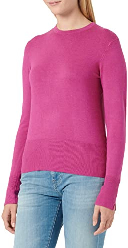 Jack & Jones Jxlara Suéter de Punto Suave con Cuello Redondo para Mujer, Festival Fucsia, XS