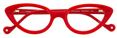 DIDINSKY Blaulichtfilter Brille für Damen und Herren. Blaufilter Brille mit stärke oder ohne sehstärke für Gaming oder Pc. Acetate Tempel und Blendschutzgläser. Cherry +2.5 – DIVASA