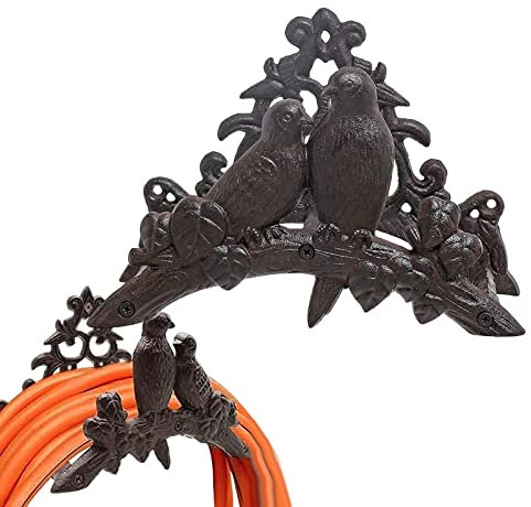 Facynde Porte-Tuyau pour Patio - Cintre en Fer pour Tuyau d'arrosage en Forme d'oiseau,Support Mural de Support de Tuyau extérieur pour tuyaux d'eau, décoration de Jardin rétro