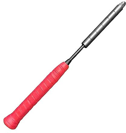 Dickly Badmintonschläger Swing Trainer Badminton Power Enhance Grip, Wrist Force Trainer, Trainingsgerät Badminton Trainer für Power, Rot