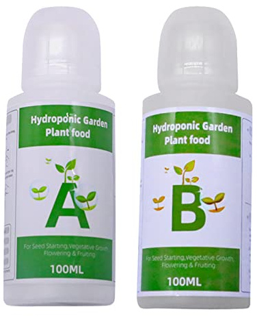 GIMOCOOL Alimentos Vegetales Líquidos - Nutrientes Hidropónicos - Juego De Dos Partes A B - Hydroponic Liquid Bonsai Fertilizer - Alimento Para Plantas De Jardín Hidropónico Líquido Fertilizante