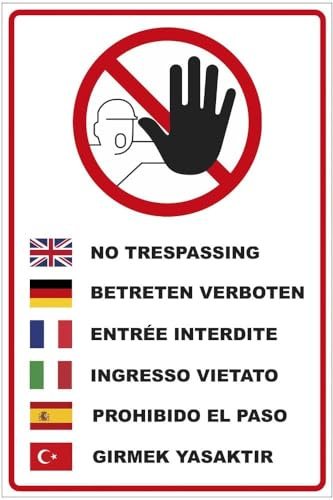 M-ITALY CARTELLO SEGNALETICO - Multilingue Divieto di Accesso, riservato al personale autorizzato - Adesivo Extra Resistente, Pannello in Forex, Pannello In Alluminio (20x31 cm, Plastica)