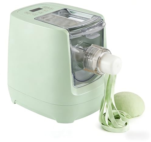 HAPPCUCOE Electric Pasta Maker Machine, 260W Automatic Noodle Maker Machine With 13 Pasta Molds, 3-Min Fast Making, Compact Design,Make Spaghetti, Dumpling Skins, Thin Pasta