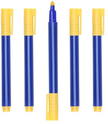Povanjer Stylo marqueur détecteur de faux billets, stylo vérificateur d'argent - Stylos marqueurs pour détecteur d'argent et de billets, 5 pièces | Stylo marqueur détecteur d'argent, testeur de