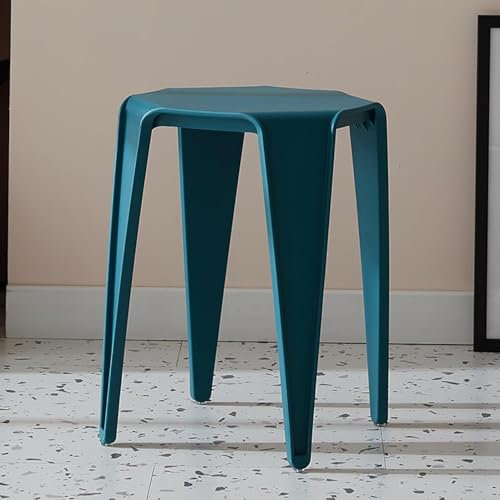 Stapelbare Hocker – Robuste Kunststoff-Stapelstühle – Stapelhocker-Stuhl für den Außenbereich, Esszimmer, Klassenzimmer, Küche, Theke, Flexible Sitzgelegenheiten, J, 4 Stück