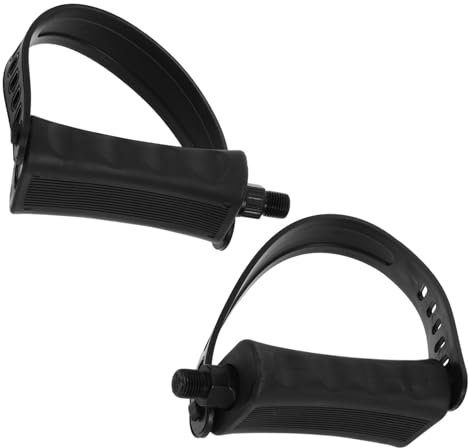 BESPORTBLE Ersatz Heimtrainer Pedale Mit Verstellbaren Pedalriemen rutschfest Langlebig Kompatibel Indoor-Outdoor Cycling Zubehör Komfortabler Halt Für Fitnessgeräte