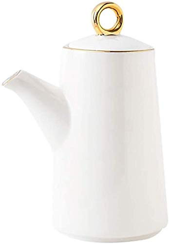 Ceramic Vinegar Dispenser Bottle Anti Leakage Oil Cruet for Olive Oil Soy Sauce and Vinegar Storage