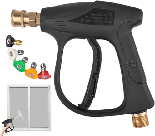 Pulitore auto ad alta pressione – idropulitrice, pistola a pressione compatta | pistola a pressione ad attacco rapido per auto, pulizia domestica e esterna, dispositivo di pulizia portatile e potente