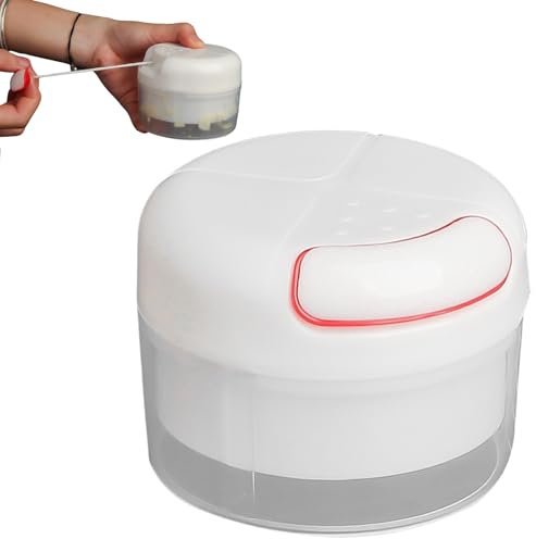 Tritatutto Aglio | Mini tritatutto manuale multifunzione per verdure, noci e spezie | Preparatore alimentare multifunzione risparmio di per, pepe e formaggio