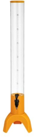 Ronyme Dispensador de Bebidas, dispensador de Cerveza, Margaritas, Bebidas de Mesa, fácil de Limpiar, con Grifo, para Fiestas, cocinas, Bares, Amarillo 3l