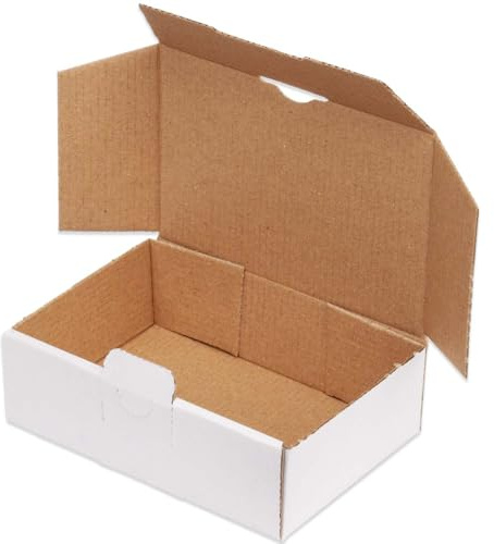 kartonprimus Maxibriefkartons 160 x 110 x 50 mm MB-1 weiß Maxibrief Karton Faltschachtel stabil Versandkarton für Post DHL Versand DIN A6 Warensendung Büchersendung Versandschachtel (100 Stück)