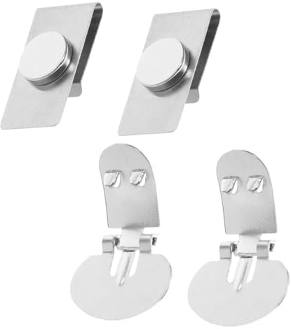 TOYANDONA 2 Paare Magnetischer Unsichtbarer Krawattenhalter Edelstahl Magnetische Krawattenklammern Unsichtbar Krawattenbefestiger für Business Hochzeit Formelle Anlässe Knitterfrei