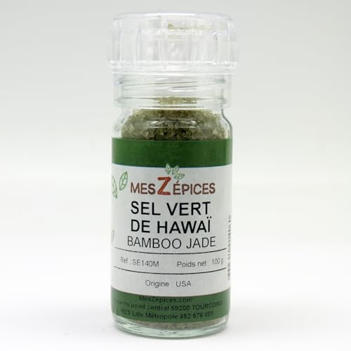 Sel vert de Hawaï Bamboo Jade - Moulin rechargeable 100 g