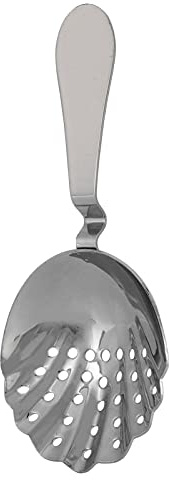 EMUKOEP Colino per Ghiaccio in Acciaio Inossidabile 304 per Barman Cocktail, Filtro per Cocktail con Comoda Maniglia per Bar di Casa, Colino a Foro Fine 17,7x7,5 Cm per Fantasiosi, Strumento (Nera)