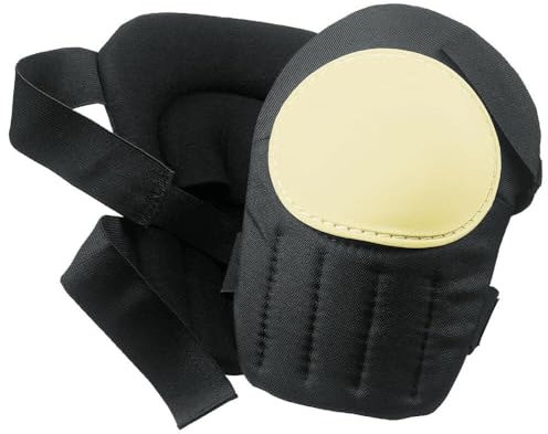 Custom LeathercraftV230 Stitched Plastic Cap Swivel Kneepads, Black/White