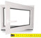 Kellerfenster - Kunststoff - Fenster - weiß - BxH: 70X45 cm - DIN Rechts - 2-Fach Verglasung - Wunschmaße ohne Aufpreis - Lagerware