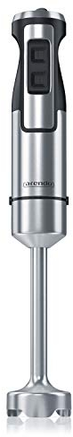 Arendo - Stabmixer 1000 Watt Edelstahl Set - vierflügeliges Messer - Pürierstab - stufenlose Geschwindigkeitsregelung - Turbotaste - Abnehmbarer Mixfuß