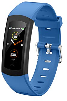 novasmart - runR ONE Fitnesstracker, Aktivitätstracker, Smart Band mit Farbdisplay, Herzfrequenz- und Blutdruckmessungen, Schlafmonitor, Kalorienzähler, Schrittzähler - Blau