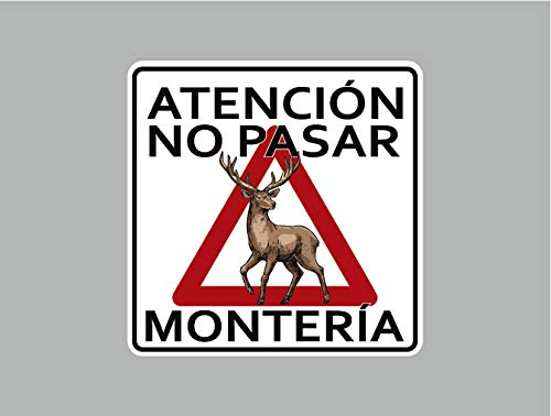 Oedim Panneau d'avertissement pour ne pas passer de pièces de monnaie Cerf 40 x 40 cm Finca Privada Coto Privado Chasse active Panneau en aluminium blanc résistant de 3 mm Durable et économique