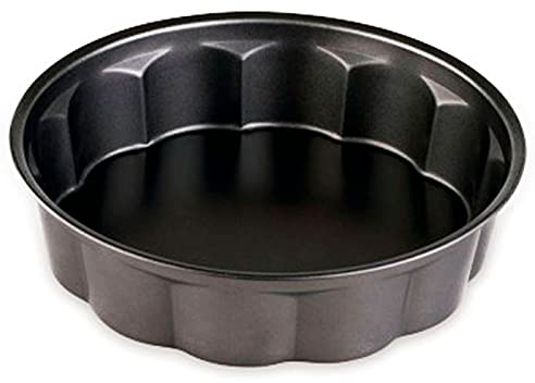 Tradineur - Molde de bizcocho redondo antiadherente de 27 cm, recipiente para horno, repostería, bizcochos, tartas, pasteles