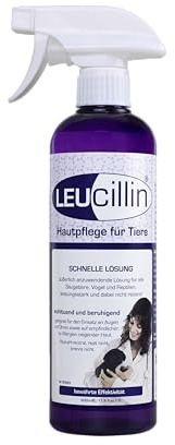 Leucillin Natürliches Antiseptisches Spray | Antibakteriell, antimykotisch & antiviral | für Hunde, Katzen und alle Tiere | für juckende Haut, Minor-Wundpflege und alle Hautpflege | 500 ml