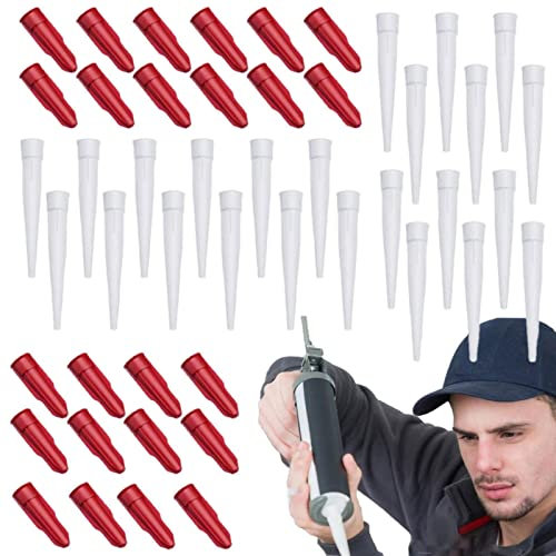 Jildouf Putty Tips | Caulk Extension Nozzle | Caulking Nozzle with Caps for Caulking Guns, Caulking Gun Extender