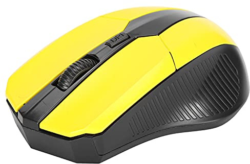 Sxhlseller Mini Mouse Ottico Wireless 2.4G, Aspetto alla Moda Ergonomico Design Speciale Mouse Accessori per Computer Adatti per Notebook Tablet Pc (Giallo)