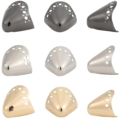 GORGECRAFT 6PCS 3 Farben High Heels Zehenkappen Metallschuhe Spitzschutz Zehenschutz Kopfspitzenabdeckung Langlebige Schuhe Hohlkreis Elegantes Zubehör Für Die Reparatur von Schuhen Mit Hohen Absätzen